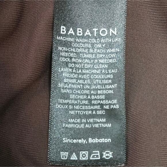 Aritzia Babaton Scoop Neck Racerback Cropped Tank Brown Size Medium - Picture 5 of 6